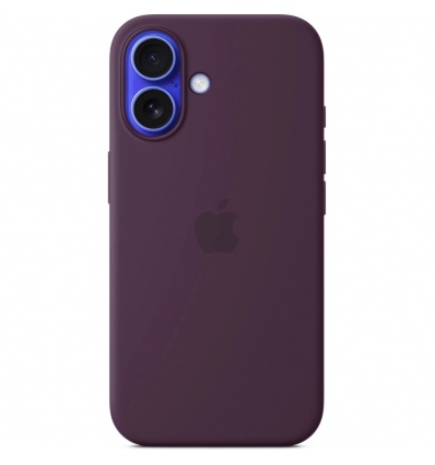 iPhone&nbsp;16 Silicone Case with MS - Plum