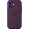 iPhone&nbsp;16 Silicone Case with MS - Plum