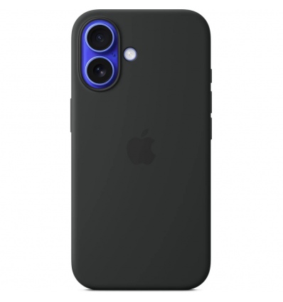 iPhone 16 Plus Silicone Case with MS - Black