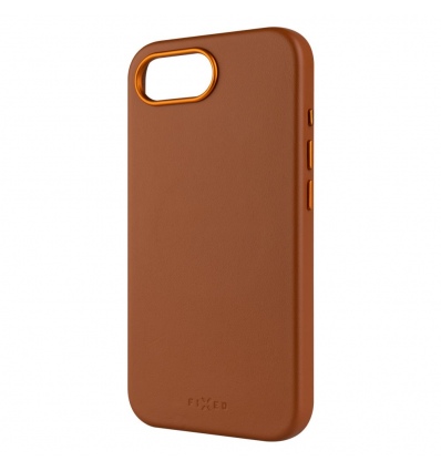 FIXED MagLeather kožený kryt iPhone 16e, hnědý