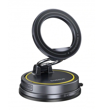 Baseus VC2 Flex Suction Cup Magnetický Držák do Auta Cosmic Black