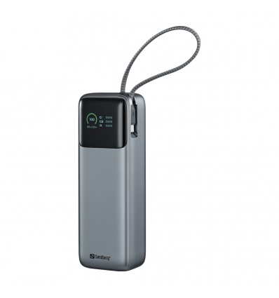 Sandberg All-in1 Powerbank 20000 mAh PD 130W, powerbanka s USB-C kabelem, černá