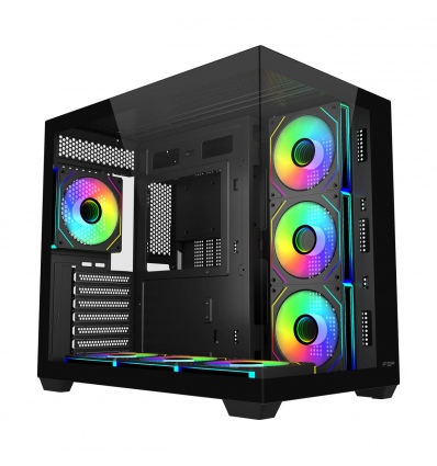FSP M341-BA/Midi Tower/Transpar./Černá