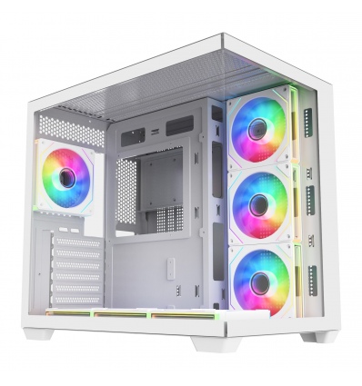 FSP M341-WA/Midi Tower/Transpar./Bílá