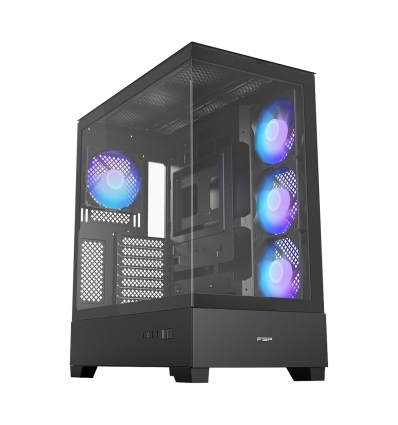 FSP M370-BA/Midi Tower/Transpar./Černá