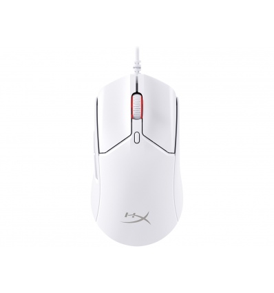 HyperX Pulsefire Haste 2/Herní/Optická/Pro praváky/26 000 DPI/Drátové USB-A/Bílá