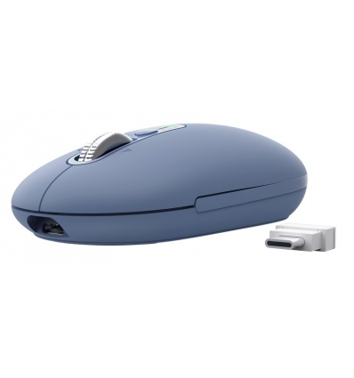 Trust Seron Slim/Kancelářská/Optická/3 200 DPI/USB+BT/Modrá