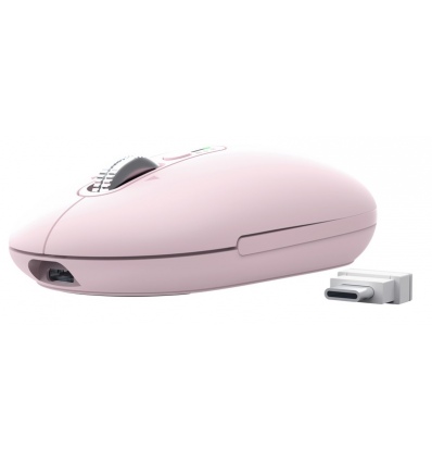 Trust Seron Slim/Kancelářská/Optická/3 200 DPI/USB+BT/Růžová