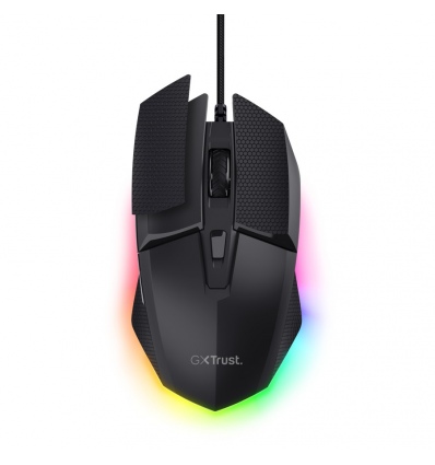 Trust GXT 121 Felox+/Herní/Optická/Pro praváky/10 000 DPI/Drátové USB-A/Černá