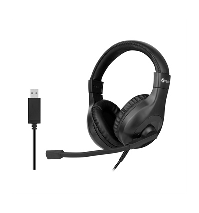 Sluchátka k PC C-TECH MHS-05U, USB černá