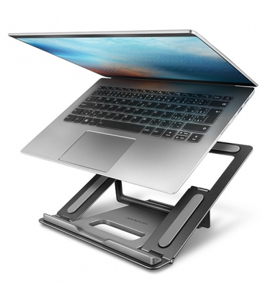 AXAGON STND-L, kovový stojan pro notebooky 10"-17.3", 4 nastavitelné výšky, šedý