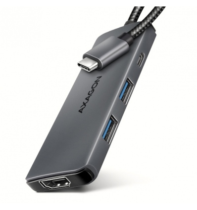 AXAGON HMC-5H8K, USB 5Gbps hub, 2x USB-A, USB-C, HDMI 8k/30Hz, PD 100W, kabel USB-C 15cm