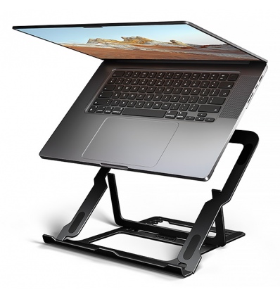 AXAGON STND-LAB hliníkový stojan na notebook 10"-17.3" nastavitelná výška, černý