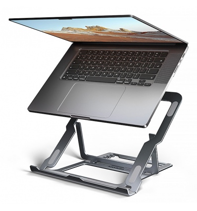 AXAGON STND-LAG hliníkový stojan na notebook 10"-17.3" nastavitelná výška, šedý