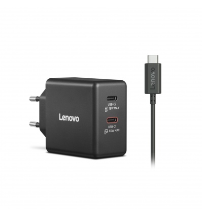 Lenovo Dual USB-C 65W GaN Charger