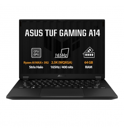 ASUS TUF Gaming A14/FA401EA-RG062WZ/AIMAXPLUS-392/14"/2560x1600/64GB/1TB/AMD int/W11H/Gray/2R