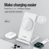 Nillkin PowerTrio 3v1 Bezdrátová Nabíječka MagSafe pro Apple Watch White (MFI)