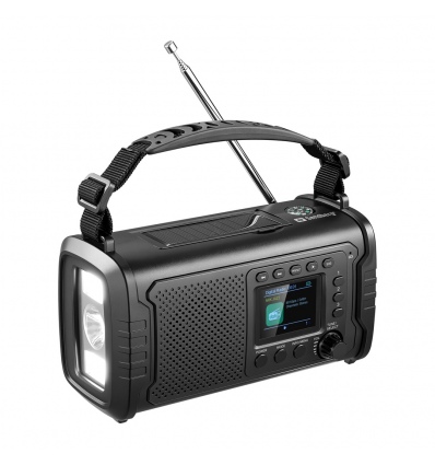 Sandberg Survivor DAB Radio All-in-1 20000 mAh, outdoorové rádio, BT reproduktor, powerbanka, černá