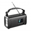 Sandberg Survivor DAB Radio All-in-1 20000 mAh, outdoorové rádio, BT reproduktor, powerbanka, černá