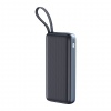 Sandberg All-in1 Powerbank 20000 mAh PD 67W, powerbanka s integrovaným USB-C kabelem, černá