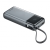 Sandberg All-in1 Powerbank 20000 mAh PD 67W, powerbanka s integrovaným USB-C kabelem, černá