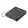 Sandberg Nano Powerbank 5000 mAh PD20W, kompaktní powerbanka s USB-C kabelem, černá