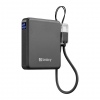 Sandberg Nano Powerbank 5000 mAh PD20W, kompaktní powerbanka s USB-C kabelem, černá