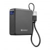 Sandberg Nano Powerbank 10000 mAh PD20W, kompaktní powerbanka s USB-C kabelem, černá