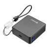 Sandberg Nano Powerbank 10000 mAh PD20W, kompaktní powerbanka s USB-C kabelem, černá