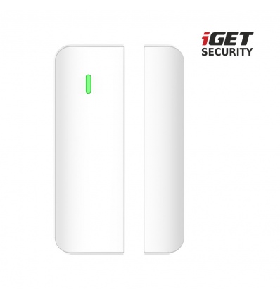 iGET SECURITY MP4 - bezdrátový magnetický senzor pro dveře/okna pro alarm M6-4G, výdrž bat. až 5 let