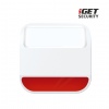 iGET SECURITY MP11 - venkovní siréna napájená baterií nebo adaptérem, pro alarm M6-4G, bat. v balení