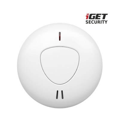 iGET SECURITY MP14 - bezdrát. senzor kouře, norma EN14604:2005, samostatný nebo pro alarm M6-4G