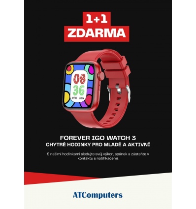 Forever IGO 3 JW-500 červené, 1+1 zdarma