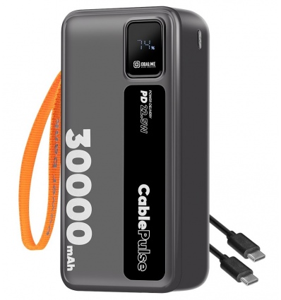 OBAL:ME CablePulse Powerbanka 30000mAh 22,5W Black
