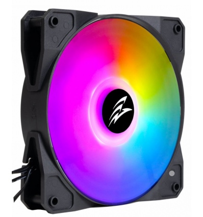EVOLVEO 12FMB, ventilátor, 120mm, 4pin molex, ARGB, master, černý
