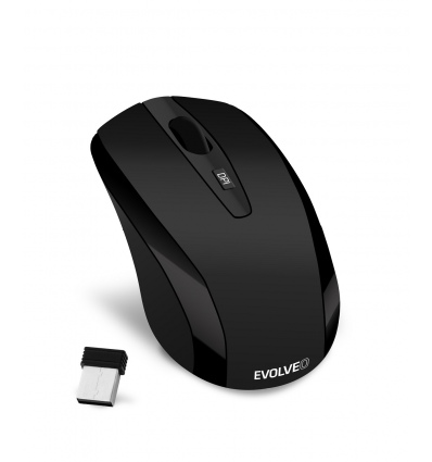 EVOLVEO WML-306B/Cestovní/Laserová/1 600 DPI/Bezdrátová USB/Černá