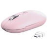 Trust Seron Slim/Kancelářská/Optická/3 200 DPI/USB+BT/Růžová