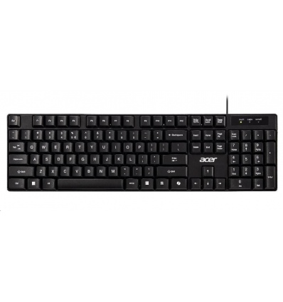 Acer AKW100/Drátové USB-A/CZ-SK layout/Černá