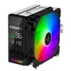 EVOLVEO QuietCool7, CPU chladič s digitálním displejem, 6x heatpipe, černý