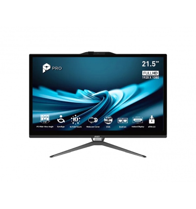 MSI PRO/AP222T 14MA-668EU/21,5"/FHD/T/G7400/8GB/128GB/Intel int/W11P/Černá/3R