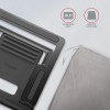 AXAGON STND-L, kovový stojan pro notebooky 10"-17.3", 4 nastavitelné výšky, šedý