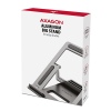 AXAGON STND-L, kovový stojan pro notebooky 10"-17.3", 4 nastavitelné výšky, šedý