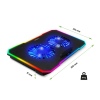 EVOLVEO CoolPro, chladící podložka pod notebook, 2x ventilátor, RGB podsvícení, černá
