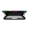 EVOLVEO CoolPro, chladící podložka pod notebook, 2x ventilátor, RGB podsvícení, černá