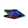 EVOLVEO CoolPro, chladící podložka pod notebook, 2x ventilátor, RGB podsvícení, černá