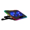 EVOLVEO CoolPro, chladící podložka pod notebook, 2x ventilátor, RGB podsvícení, černá