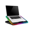 EVOLVEO CoolPro, chladící podložka pod notebook, 2x ventilátor, RGB podsvícení, černá