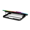 EVOLVEO CoolPro, chladící podložka pod notebook, 2x ventilátor, RGB podsvícení, černá