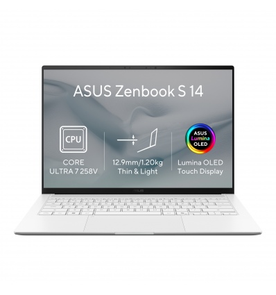 ASUS Zenbook S 14 OLED/UX5406SA-OLED701X/U7-258V/14"/2880x1800/T/32GB/512GB/Intel int/W11P/White/2R