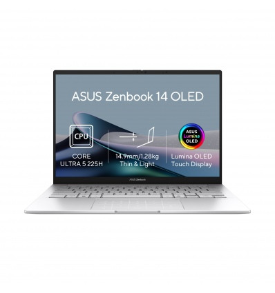 ASUS Zenbook 14/UX3405CA-OLED577WZ/U5-225H/14"/WUXGA/T/16GB/512GB/Intel int/W11H/Silver/2R
